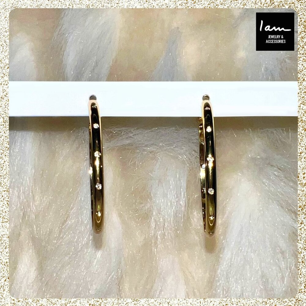 ✨ Gold Plated Hoop Earrings NWOT by I Am